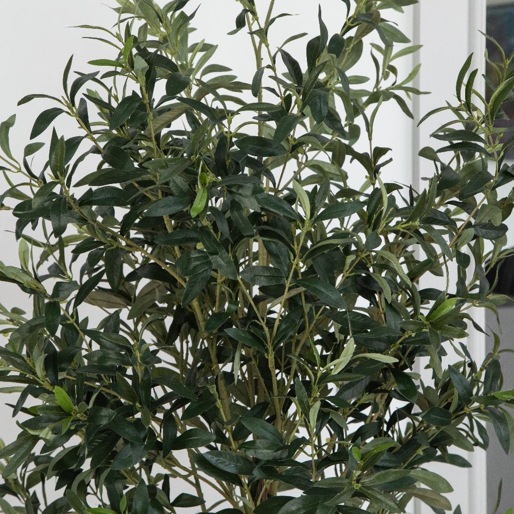 Artificial Olive Tree in Black Round Planter
