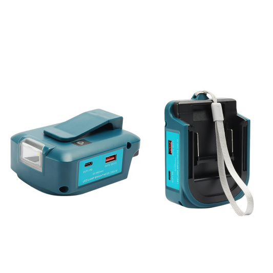 Makita 18V LXT ADP05 Power Source – Cordless USB Charger + 2x 5.0Ah Battery Pack