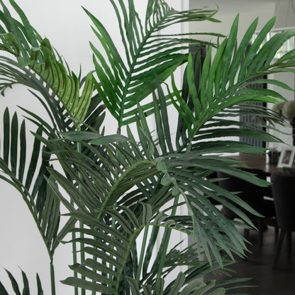 Artificial Paradise Palm Tree in White Round Planter