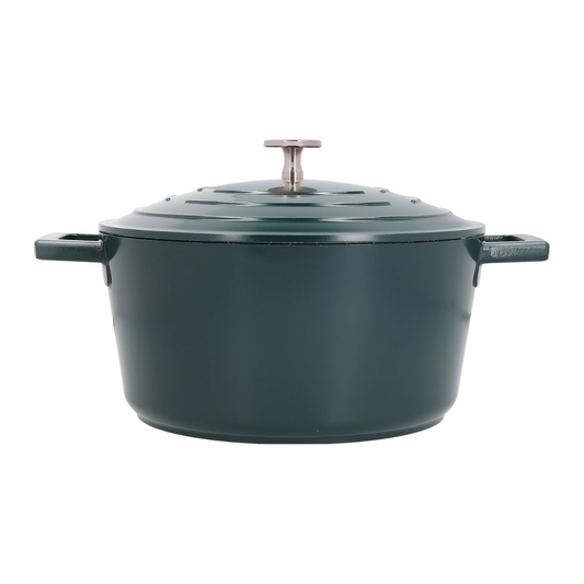 MasterClass 5L Casserole Dish with Lid – 28cm Cast Aluminium, Green