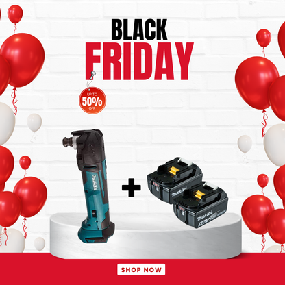🔧 Makita DTM51Z 18V LXT Multi-Tool – ⚡ Tool-Free Blade Change + 🔋 2×5.0Ah Batteries