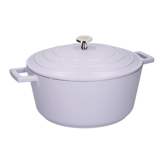 MasterClass 5L Casserole Dish with Lid – 28cm Cast Aluminium, Lavender