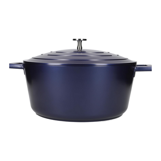 MasterClass 5L Blue Casserole Pot with Lid – 28cm Cast Aluminium, Non-Stick, Oven-Safe