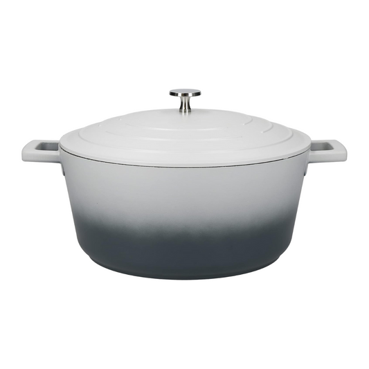MasterClass 5L Casserole Dish with Lid – 28cm Cast Aluminium, Grey Ombre