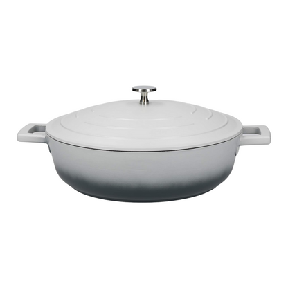 MasterClass 4L Shallow Casserole Dish with Lid – 28cm Lightweight Cast Aluminium, Induction & Oven Safe